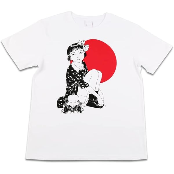 Amazon | [CHIMEIGAME] ホラーアニメ映画 Tシャツ 少女椿 丸尾